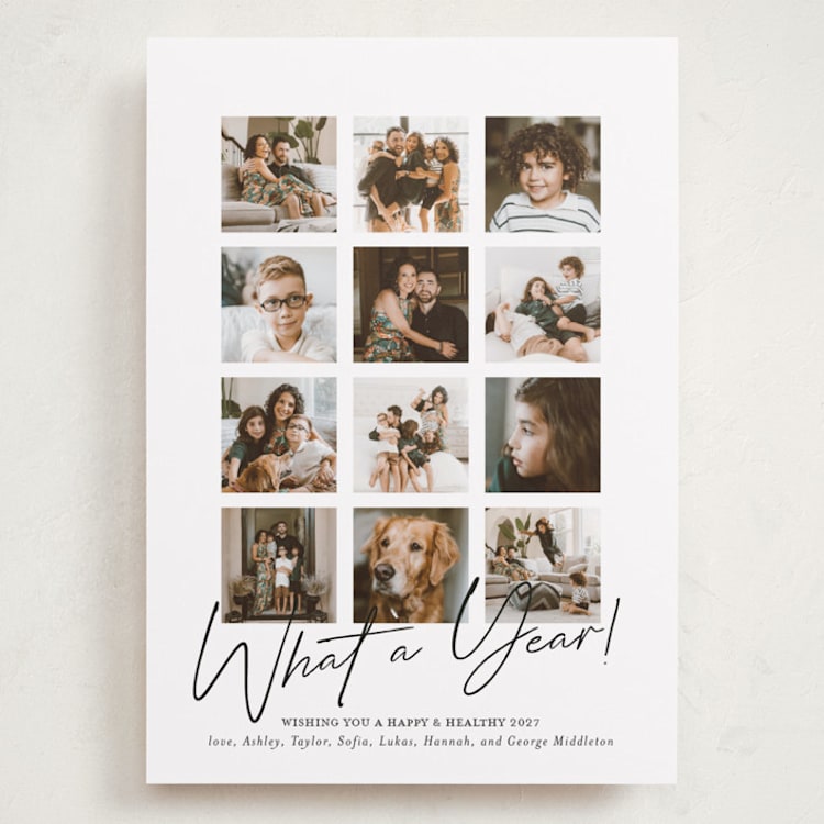"What A Twelve Months (Year!)" - Holiday Cards in Noir by Erika Firm - Front