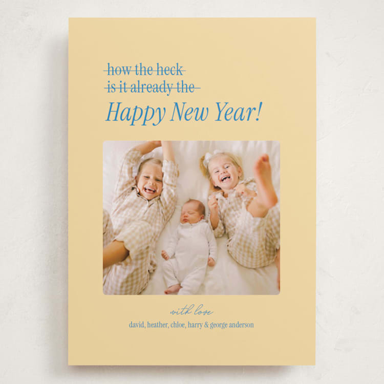 "Time Flies" - Holiday Cards in Sunshine by Mellary Bitner - Front