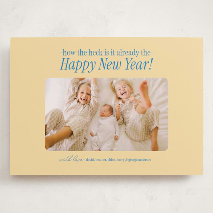 "Time Flies" - Holiday Cards in Sunshine by Mellary Bitner - Front