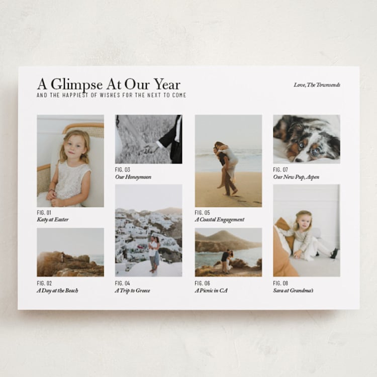 "a glimpsed year" - Holiday Cards in Pepper by Bramble Studio - Front