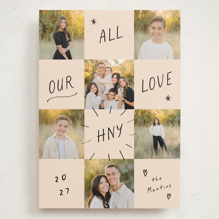 "Checkers" - Holiday Cards in Ink Press by Ani Somi - Front