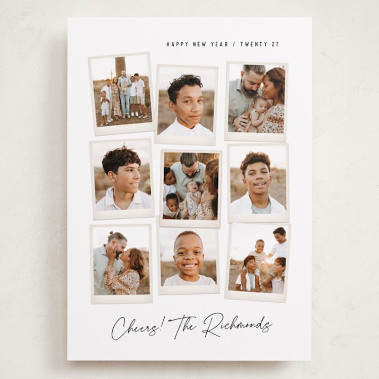 "Nine Snapshots" - Holiday Cards in Snow by Hooray Creative - Front