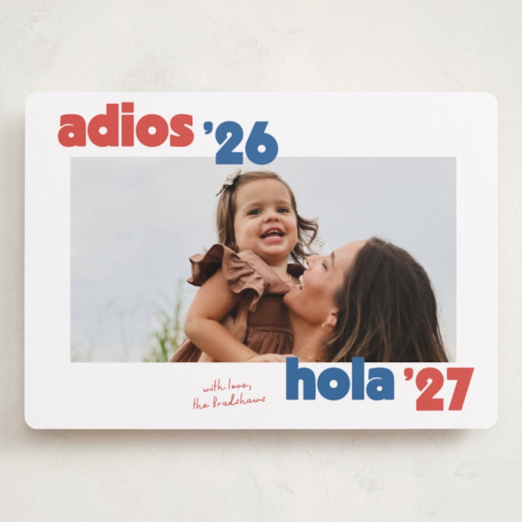 "adios" - Holiday Cards in Azure by Megan Davis - Front