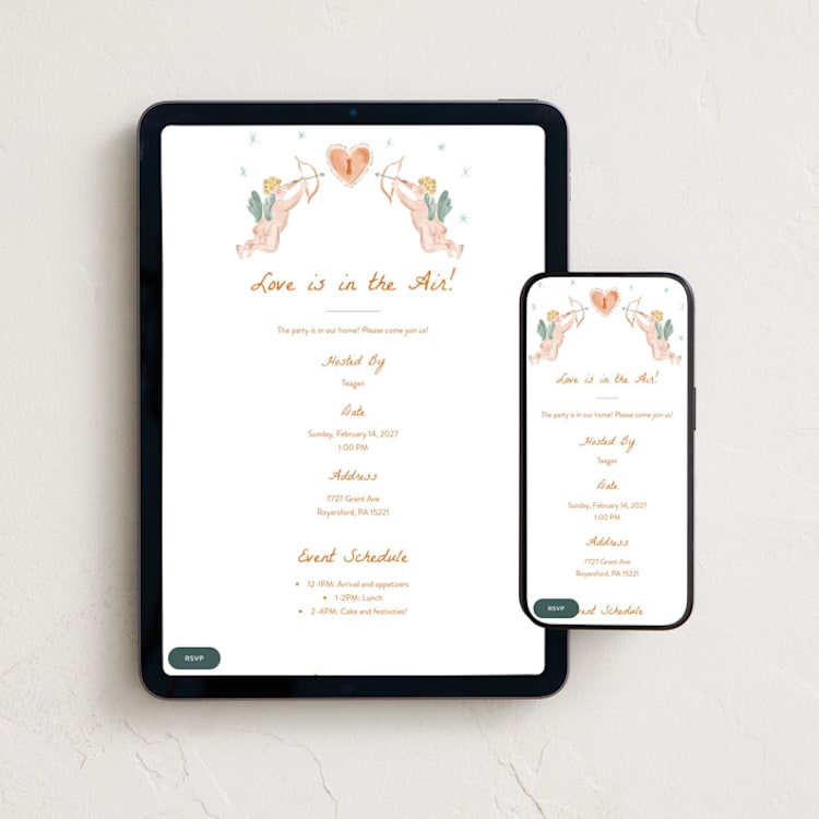 "Giardino" - Online Holiday Party Invitations in Flame by Pati Cascino - Mobile + desktop layout
