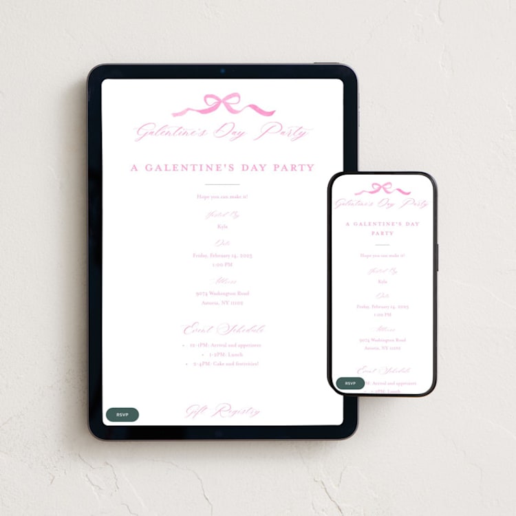 "Royal" - Online Holiday Party Invitations in Blush by Petra Kern - Mobile + desktop layout