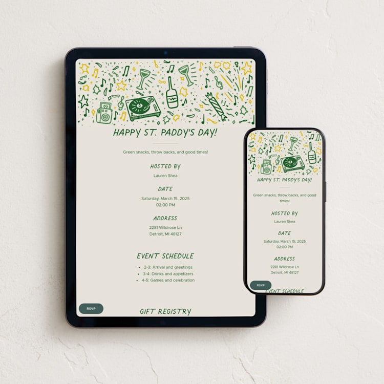 "Three! Two! One!" - Online Holiday Party Invitations in Cream by Abbigail Lim - Mobile + desktop layout