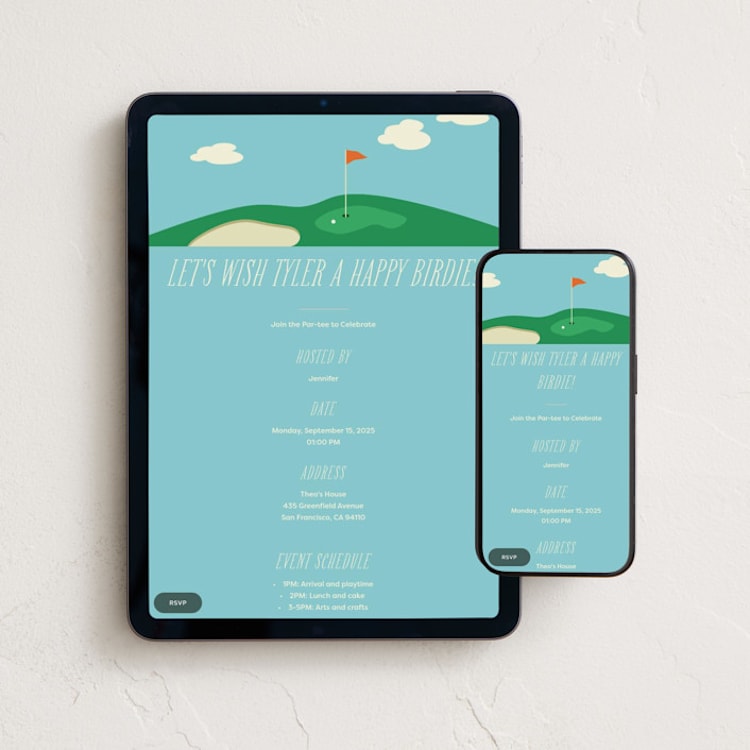 "happy birdie" - Online Kids Birthday Invitations in Emerald by Ellen Schlegelmilch - Mobile + desktop layout