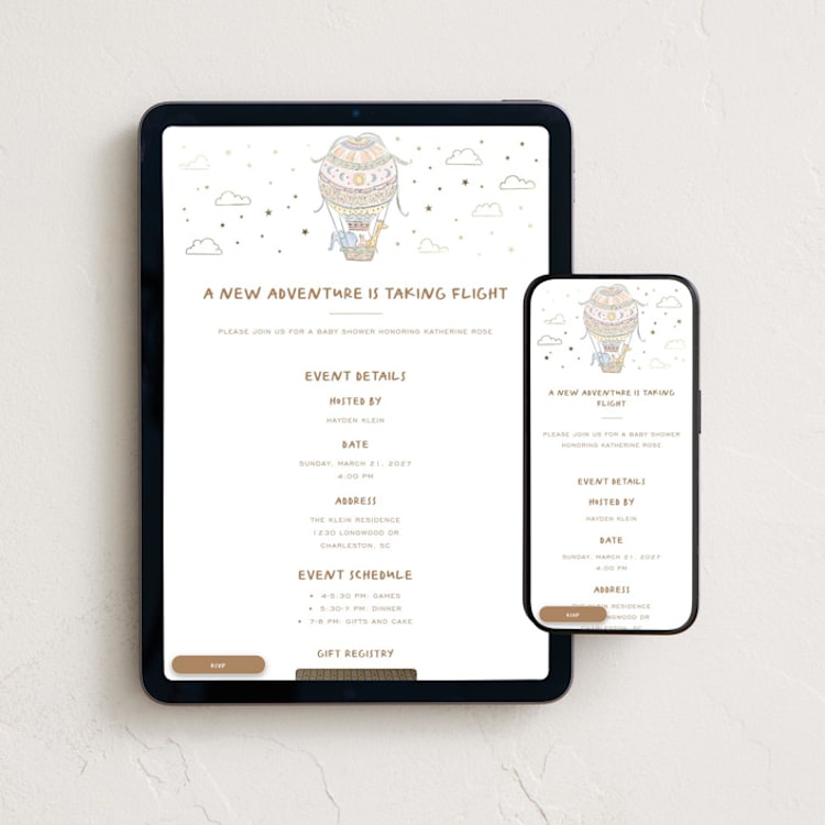 "New adventure" - Online Party Invitations in Rainbow by Creo Study - Mobile + desktop layout