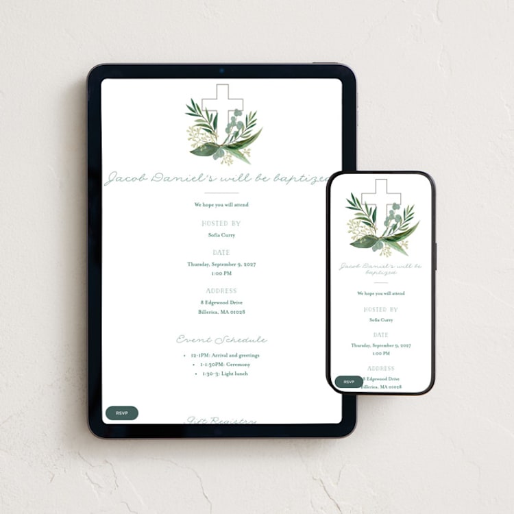 "Heaven & Earth" - Online Religious Milestone Invitations in Snow by Jessie Steury - Mobile + desktop layout