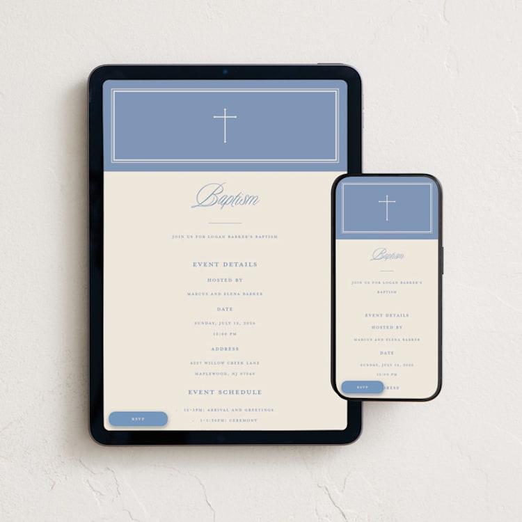 "Classic blessings" - Online Religious Milestone Invitations in Province by Stacey Meacham - Mobile + desktop layout