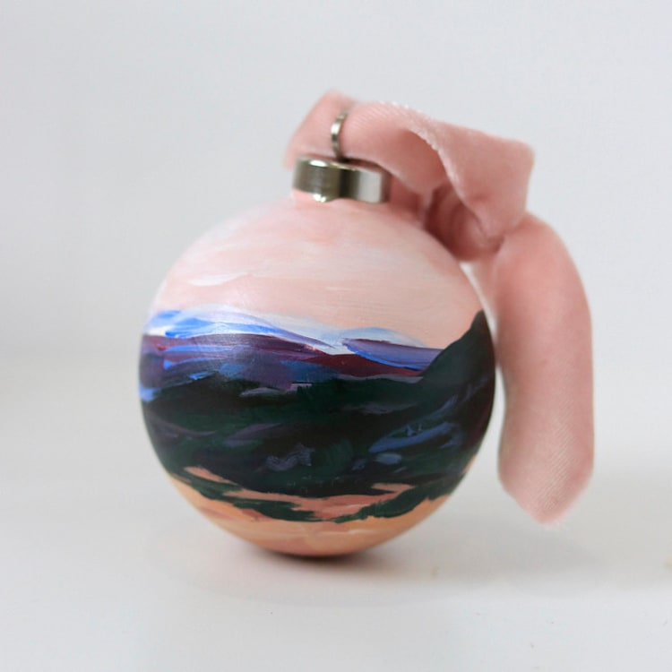 "Lavender Hill | 3” ornament | Ceramic" - Ornaments in purple by Weronika Zubek