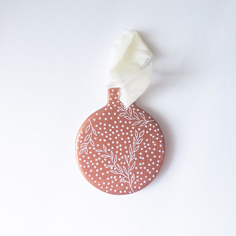 "Botanical Illustrated Ornament 2" - Ornaments in bronze by Jocelyn Elizabeth