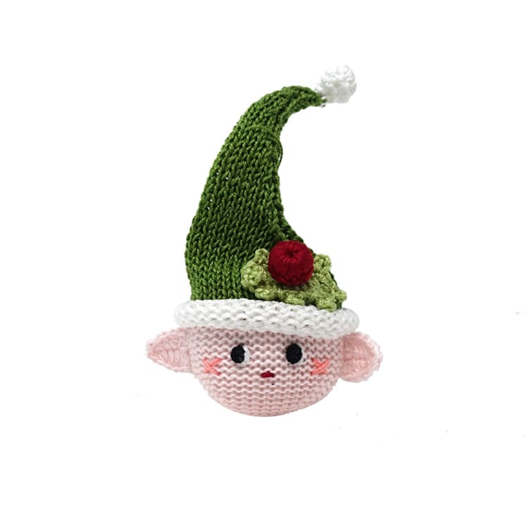 "Crochet Elf Ornament" - Ornaments in multicolor by Melange Collection