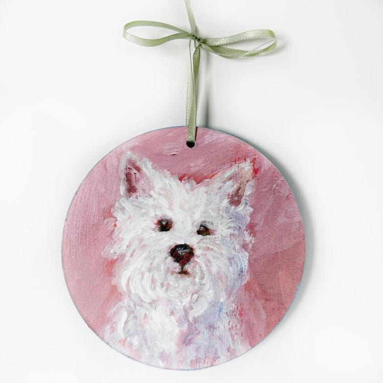 "Westie Decoupage Ornament" - Ornaments in multicolorassorted-colors by Carol C. Young