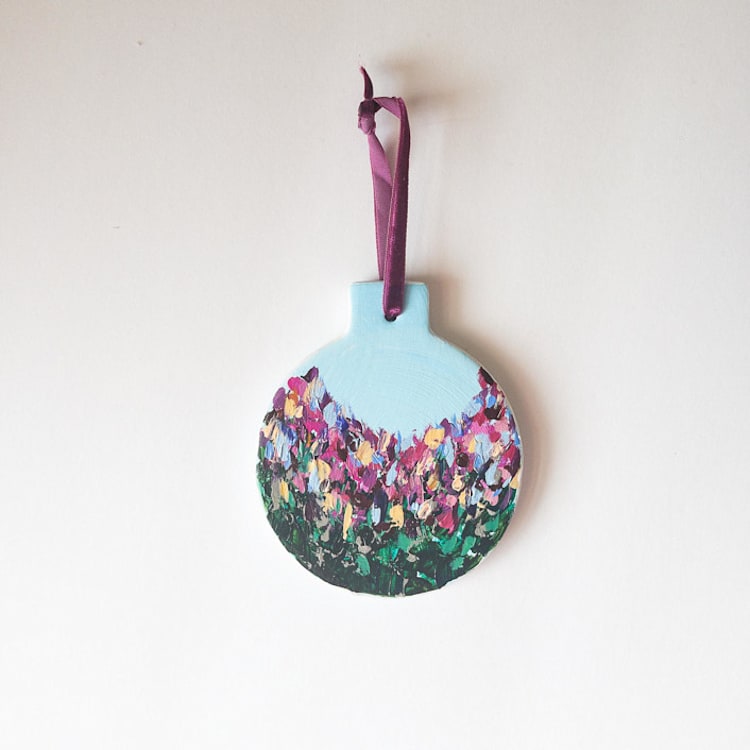 "Spring Fling Floral Ornament" - Ornaments in multicolor by Jocelyn Elizabeth