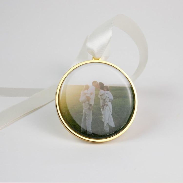 "2026 Custom Round Ornament Gold" - Ornaments in gold by Kimbra Designs