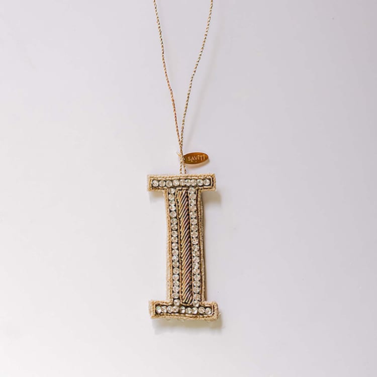 "Personalized Handmade Letter Ornament - Small I" - Ornaments in silver by Courtney Bedi