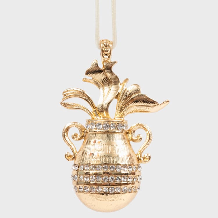 "Aquarius hanging ornament" - Ornaments in gold by Joanna Buchanan