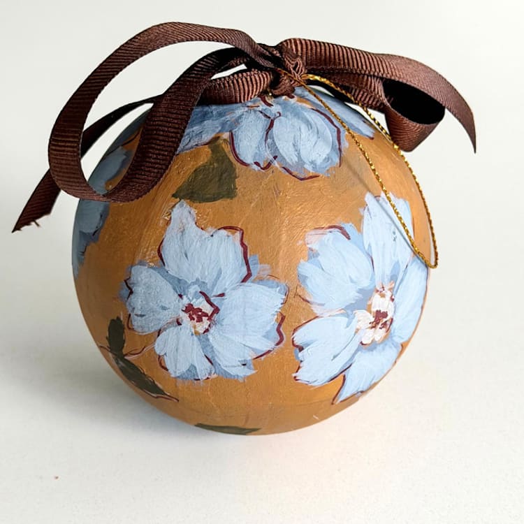 "Blue Florals" - Ornaments in blue by Arohika Verma