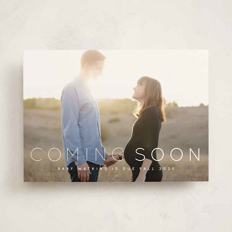 "Coming Soon" - Pregnancy Announcements in Cloud by Roxy Cervantes - Front
