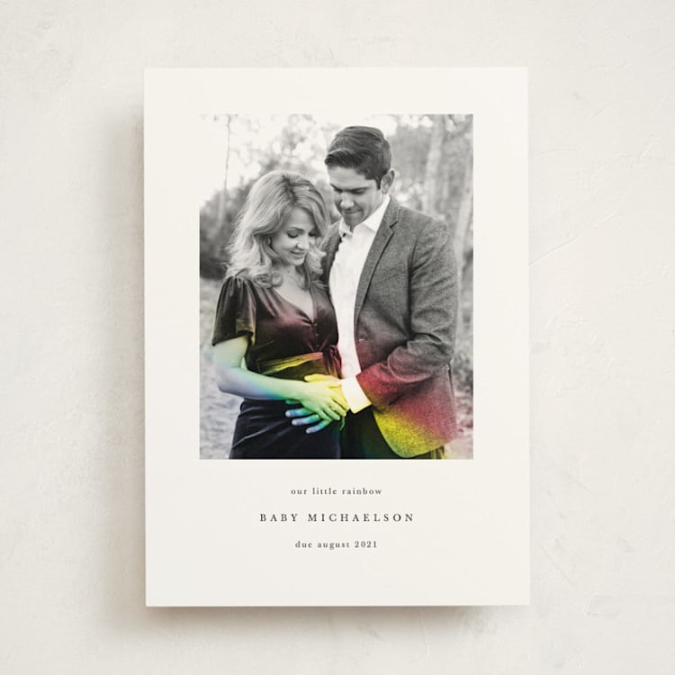 "Rainbow Light" - Pregnancy Announcements in Rainbow by Maria Hilas-Louie - Front