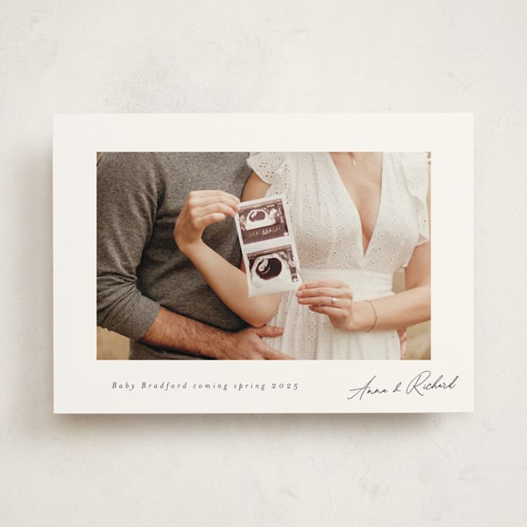 "Signed By Us" - Pregnancy Announcements in Moon by Nicole Walsh - Front
