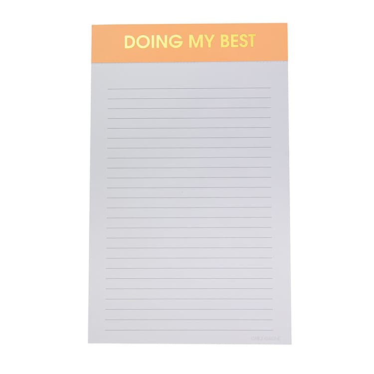 "Doing My Best - Lined Notepad" - Notepad in orange by Chez Gagné