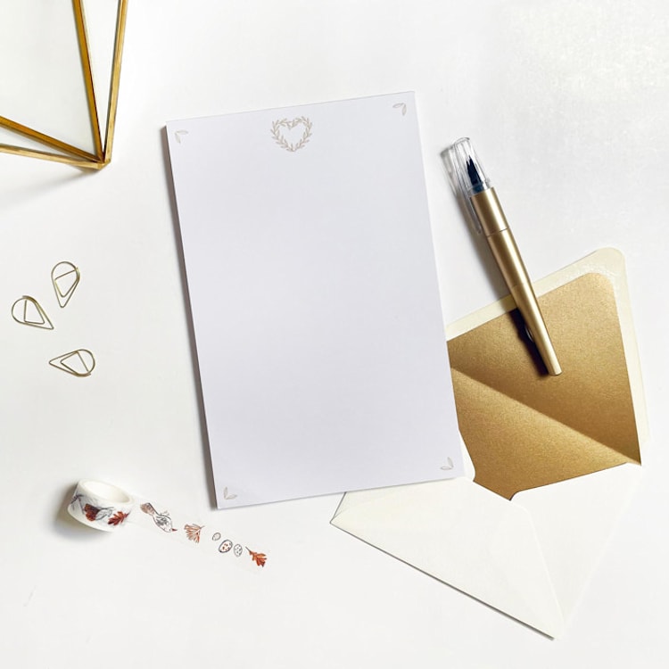 "Wild at Heart Notepad" - Notepad in white by Jessica Cunningham