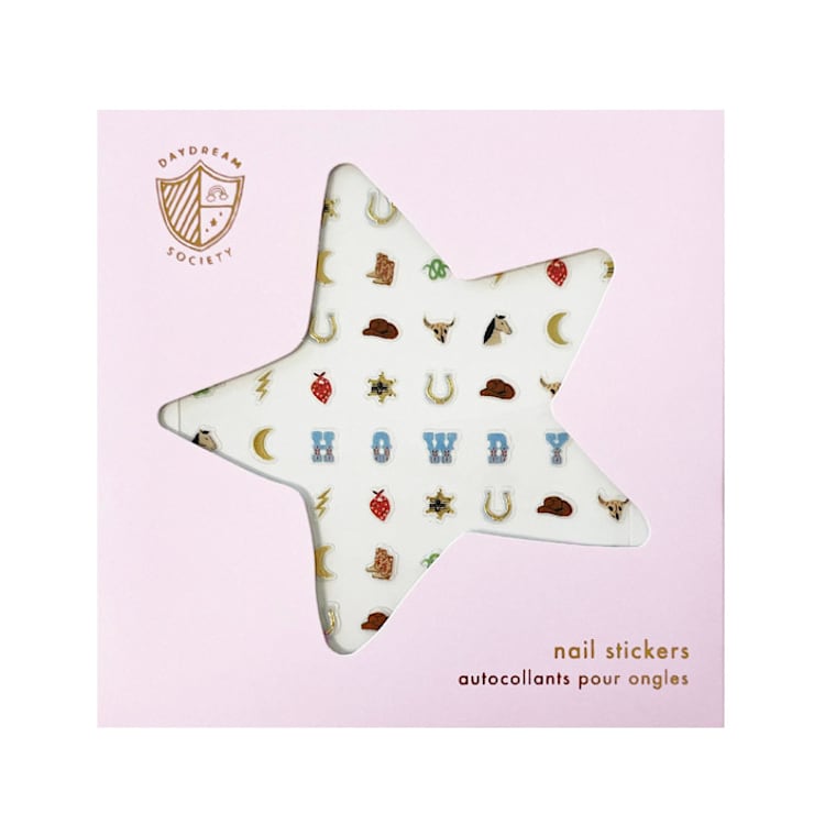 "Yeehaw Nail Stickers - Set of 1 Sheet, 100 Nail Stickers" - Party Favors in multicolor by Jollity and Co