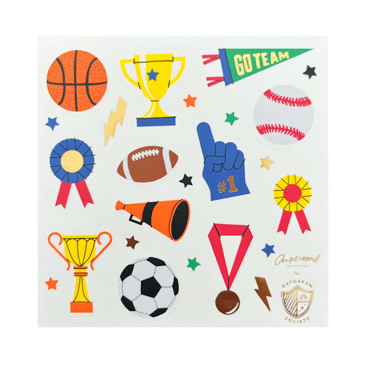 "Good Sport Sticker Set - Pack of 4" - Party Favors in multicolor by Jollity and Co