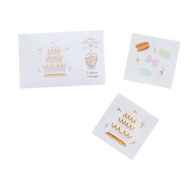 "Let Them Eat Cake Temporary Tattoos" - Party Favors in multicolor by Jollity and Co
