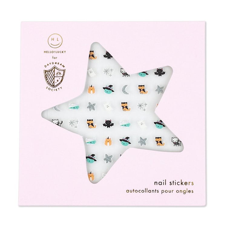 "Meowloween Nail Stickers - Set of 1 Sheet, 100 Nail Stickers" - Party Favors in multicolorassorted-colors by Jollity and Co