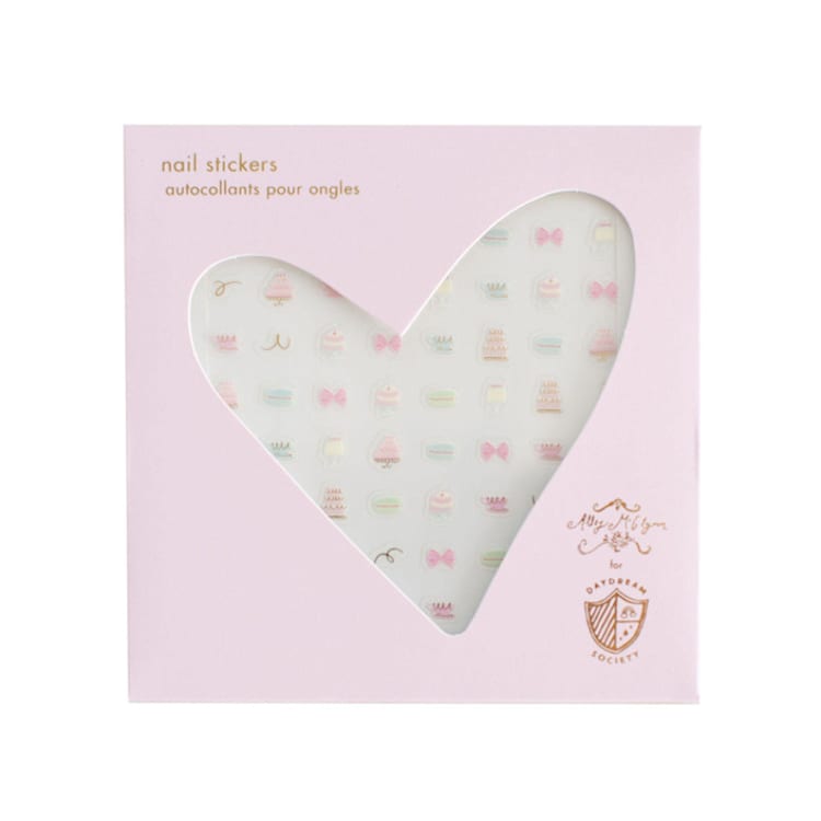 "Let Them Eat Cake Nail Stickers - Set of 1 Sheet, 100 Nail Stickers" - Party Favors in multicolor by Jollity and Co