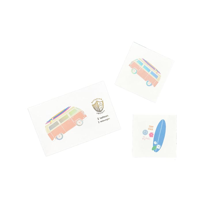 "Surf's Up Temporary Tattoos - Set of 2" - Party Favors in multicolor by Jollity and Co
