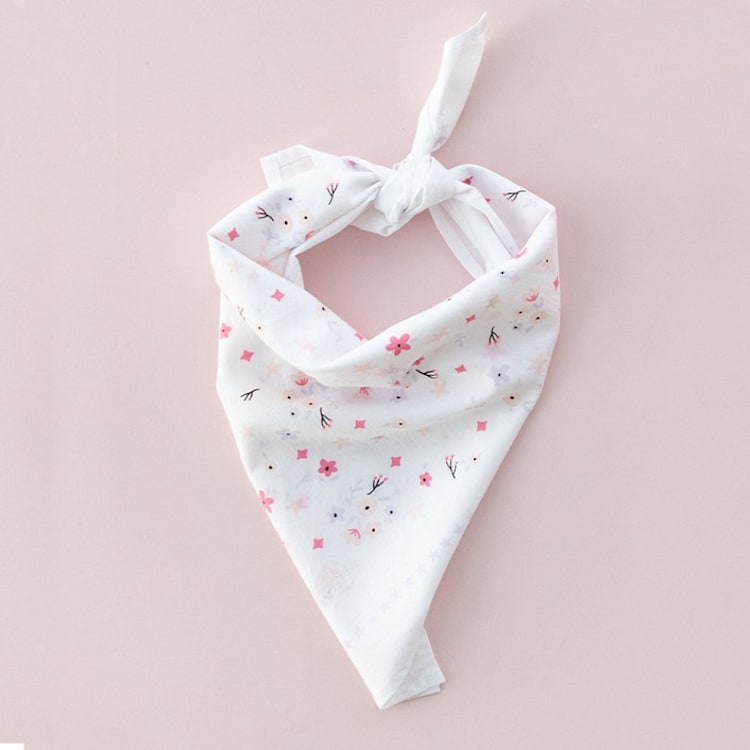 "Pony Tales "Ditsy Floral" Bandana" - Party Favors in white by Jollity and Co