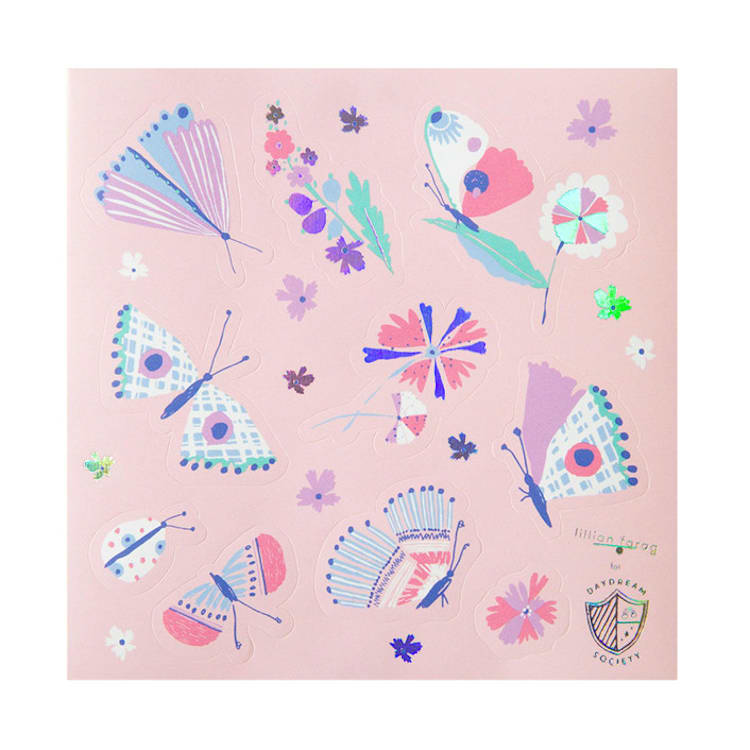 "Flutter Stickers - Set of 4" - Party Favors in multicolor by Jollity and Co