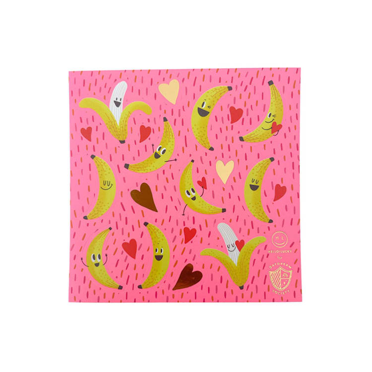 "Bananas For You Valentine's Day Stickers - Set of 4 Sticker Sheets" - Party Favors in pink by Jollity and Co