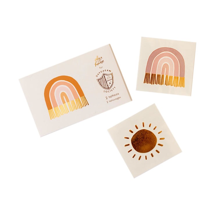 "Boho Rainbow Temporary Tattoos - Pack of 2" - Party Favors in multicolor by Jollity and Co