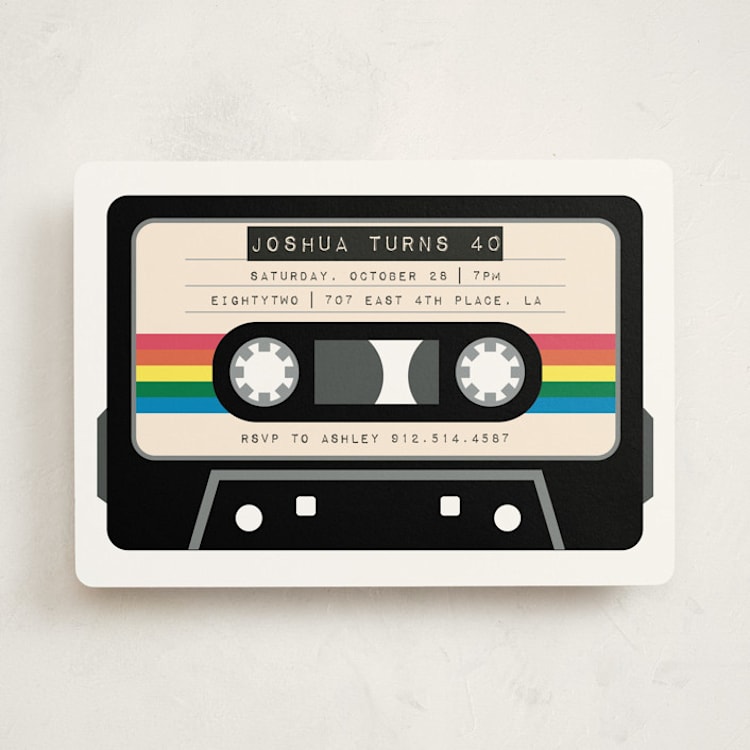 "Remix" - Party Invitations in ACDC by Hudson meet Rose - Front