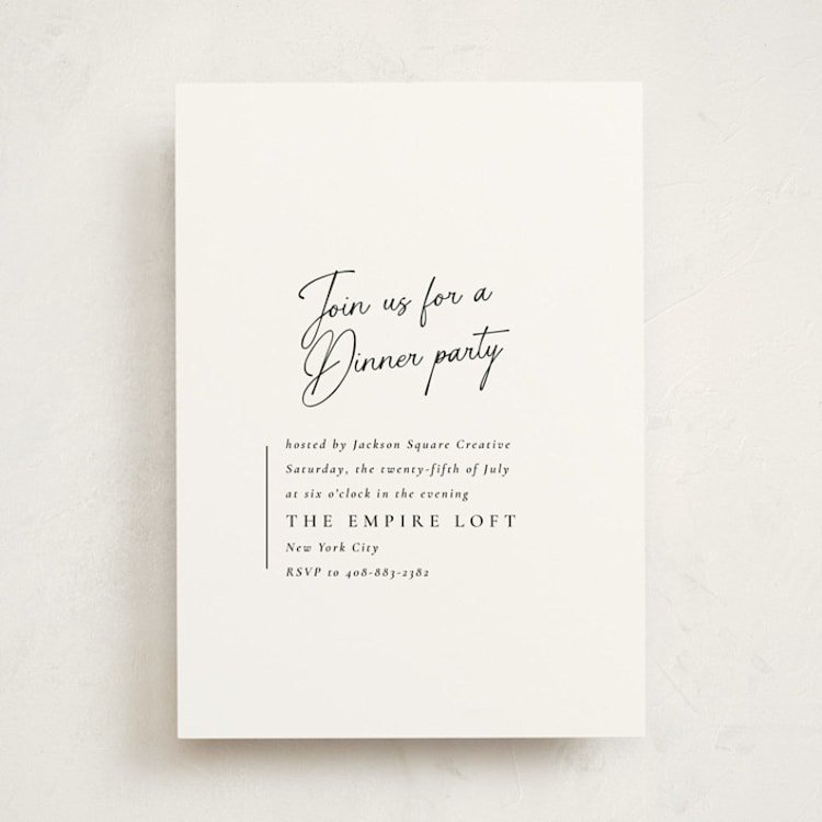 "Opera" - Party Invitations in Tuxedo by Jackie Mangiolino - Front