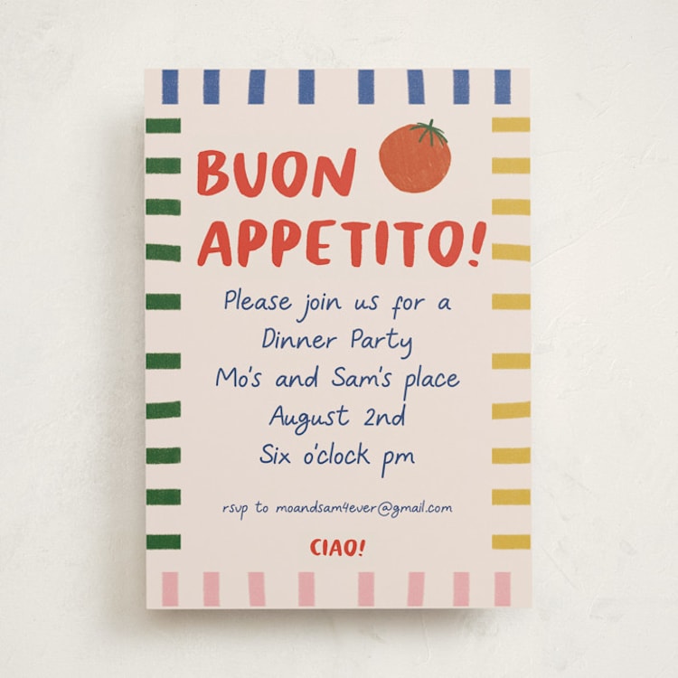"Buon Appetito!" - Party Invitations in Capri by Julia Starr - Front