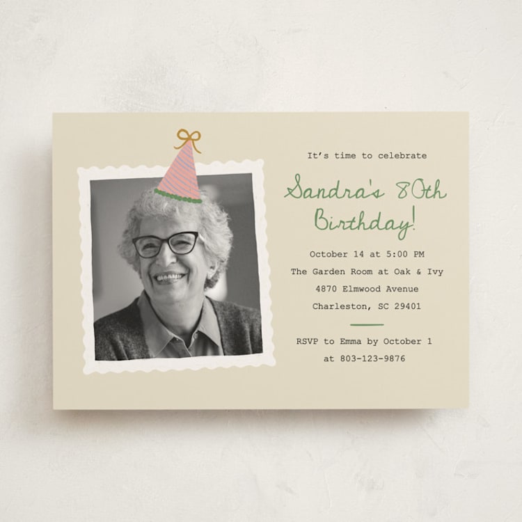 "Birthday Snapshot" - Party Invitations in Confetti by Kercia Jane - Front