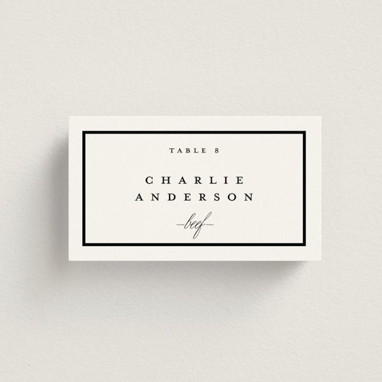 "The Day" - Place Cards - Beef in Noir by mo kelley - Front