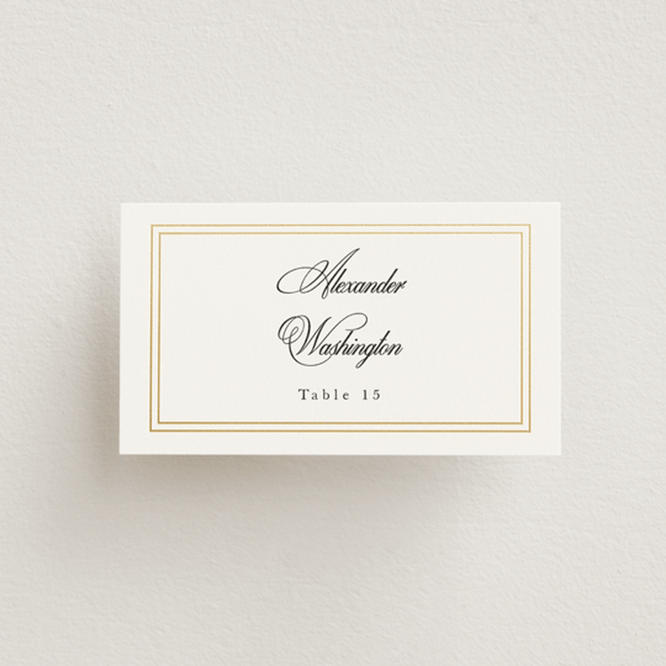 "Traditionalist" - Place Cards in Snow by Sarah Brown - Front