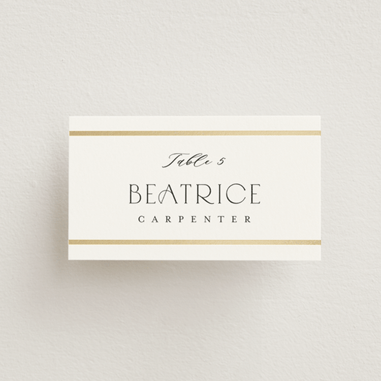 "Luster" - Place Cards in Cotton by Stacey Meacham - Front