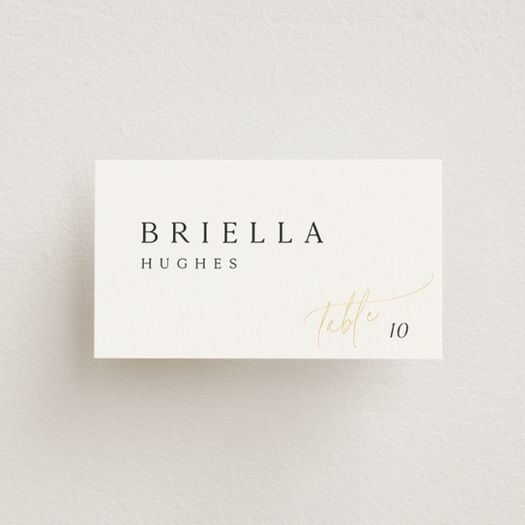 "The Wedding" - Place Cards in Marshmallow by Kaydi Bishop - Front