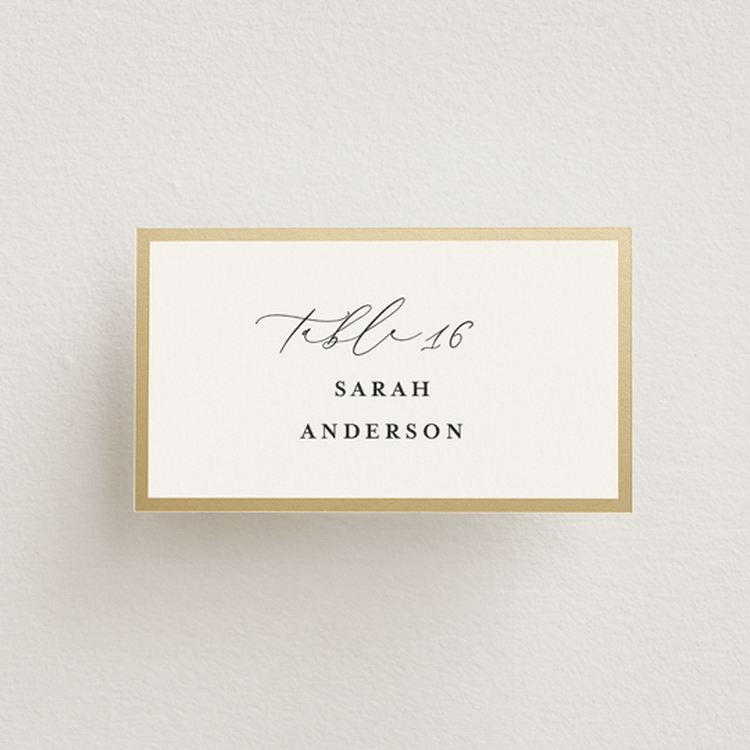 "Classic Love" - Place Cards in Vanilla by Susan Moyal - Front