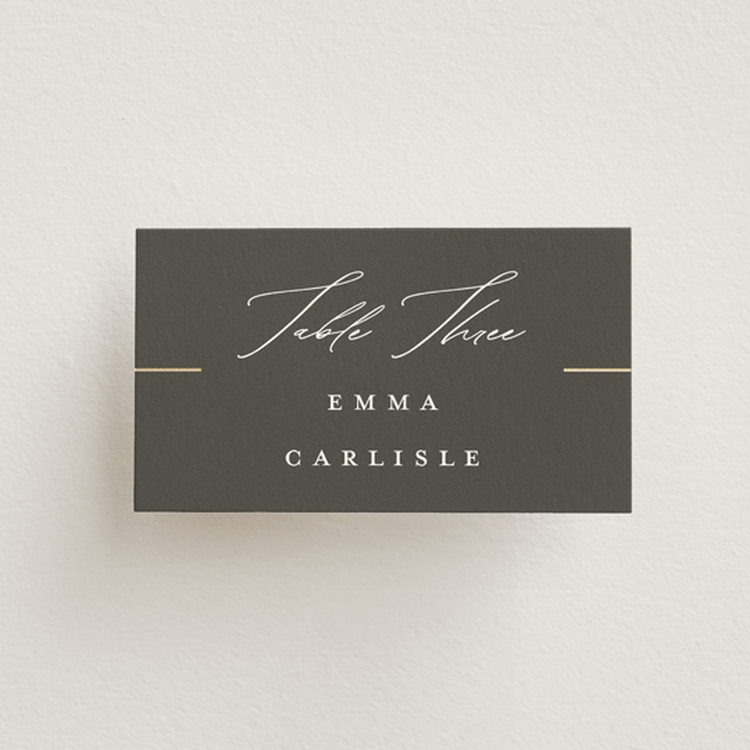 "Formal lines" - Place Cards in Iron by Erica Krystek - Front