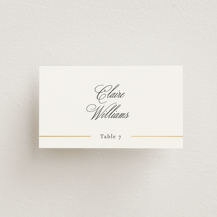 "Aligned" - Place Cards in Spun Sugar by Jessica Williams - Front