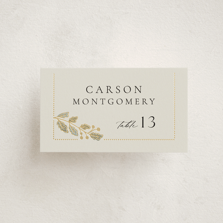 "Vine Wrap" - Place Cards in Fern by Jen Owens - Front
